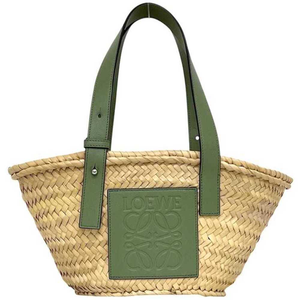 Loewe Basket Bag, Small, Anagram, A223S93X04 412204, LOEWE Raffia Palm Leaf C...